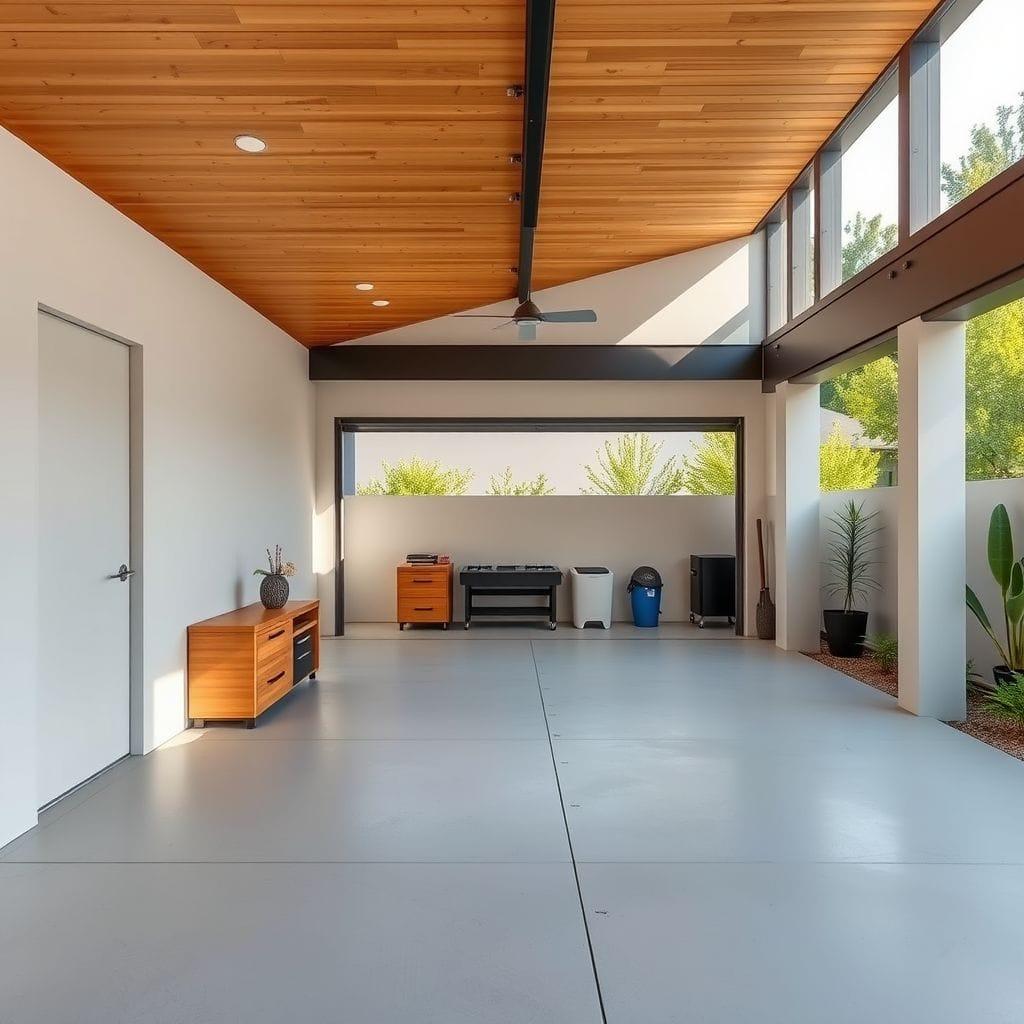 Contemporary outdoor garage - AI Generated