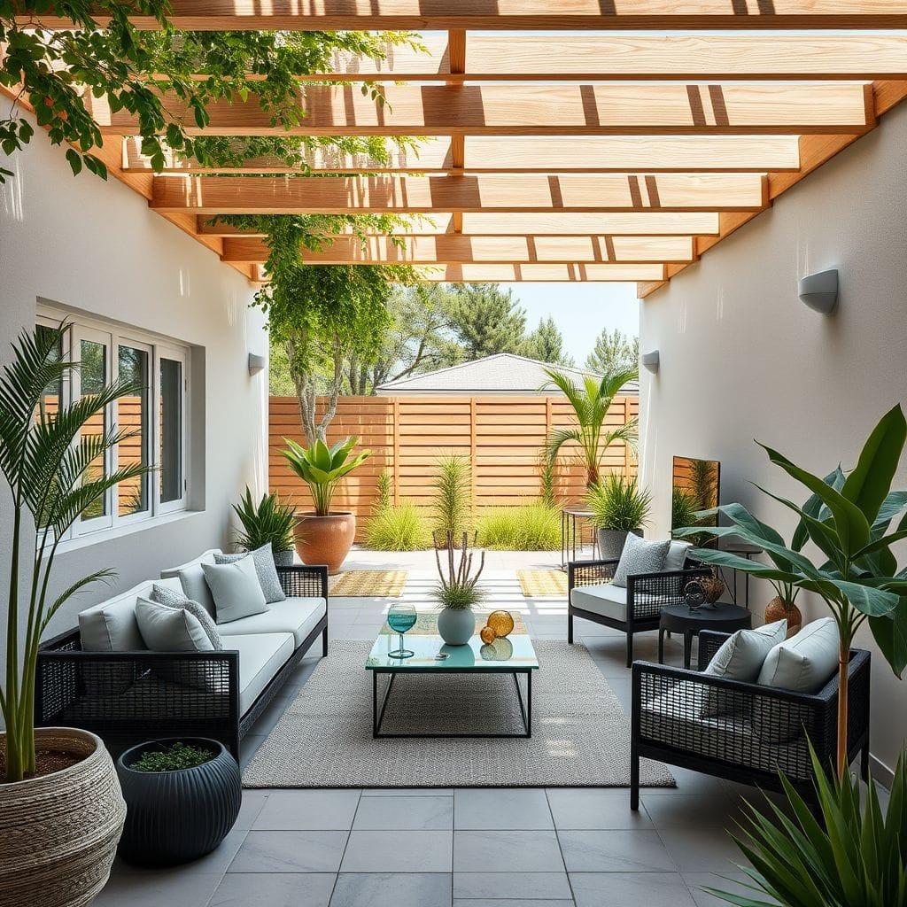 Contemporary outdoor garden - AI Generated