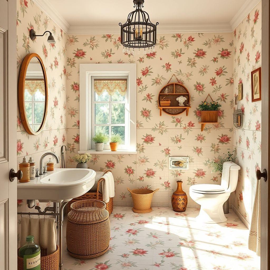 Cottagecore bathroom - AI Generated