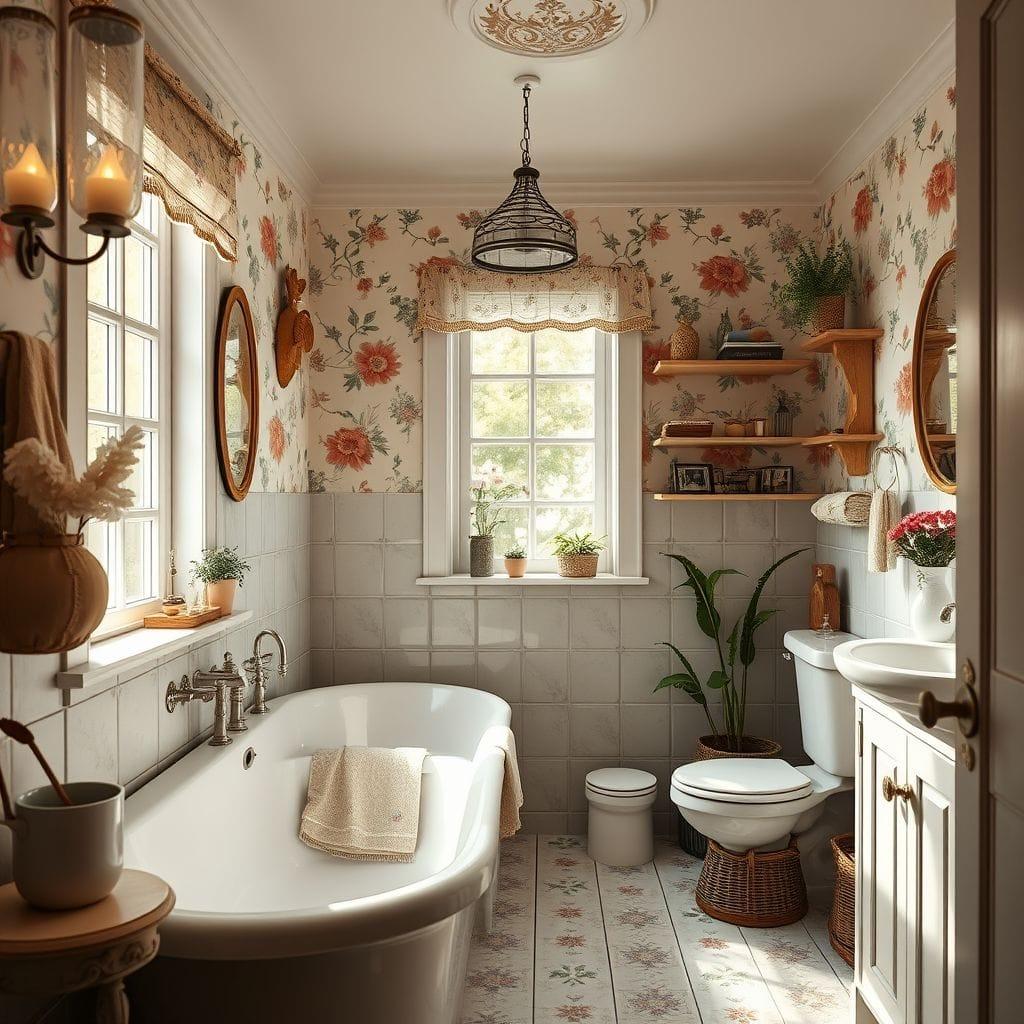 Cottagecore bathroom - AI Generated