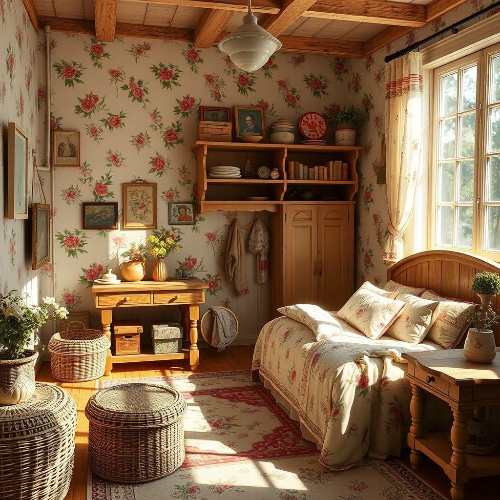 Cottagecore bedroom - AI Generated