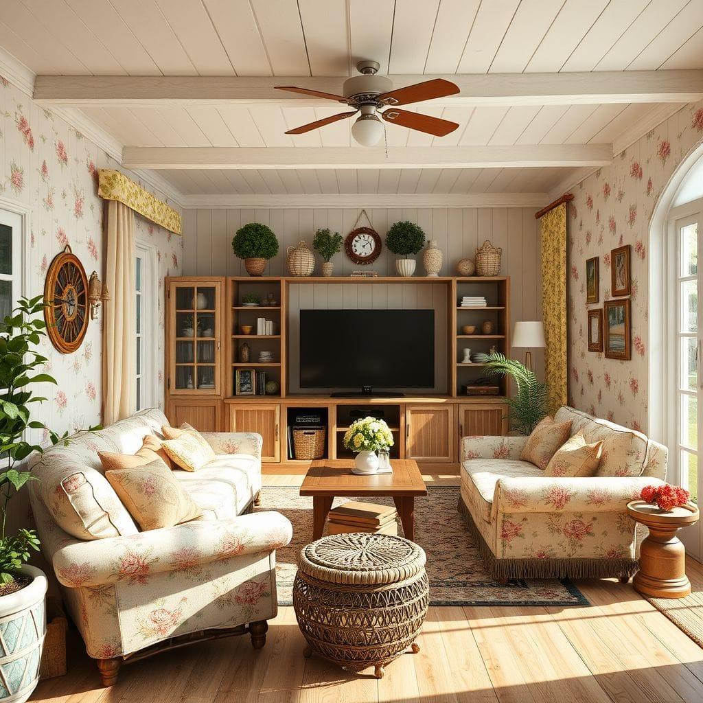 Cottagecore entertainment room - AI Generated