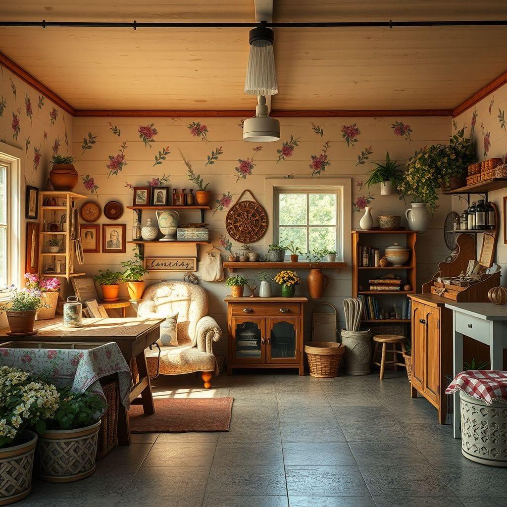 Cottagecore garage - AI Generated