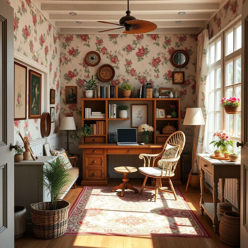 Cottagecore home office - AI Generated