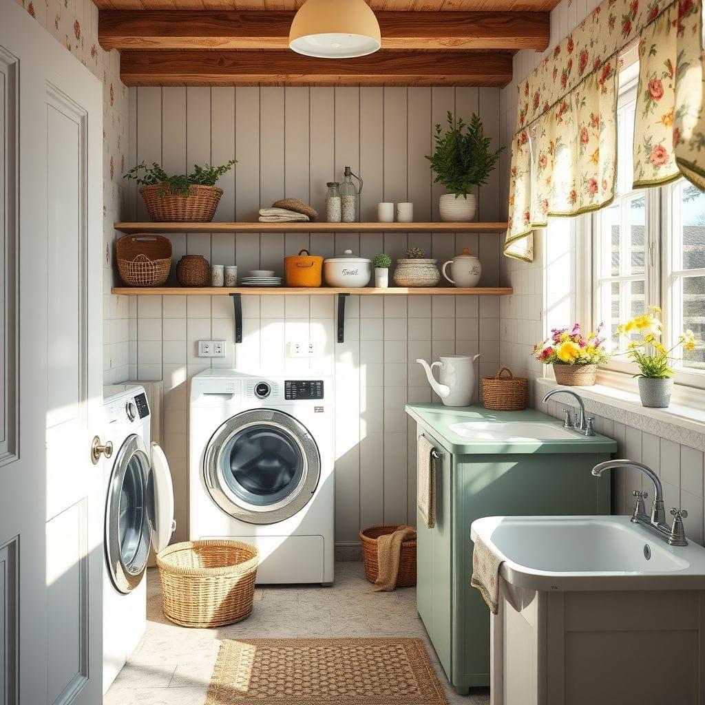 Cottagecore laundry room - AI Generated