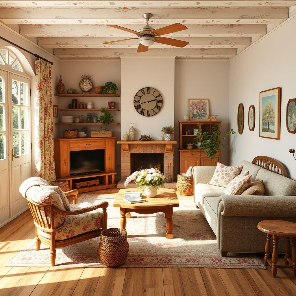Cottagecore living room - AI Generated