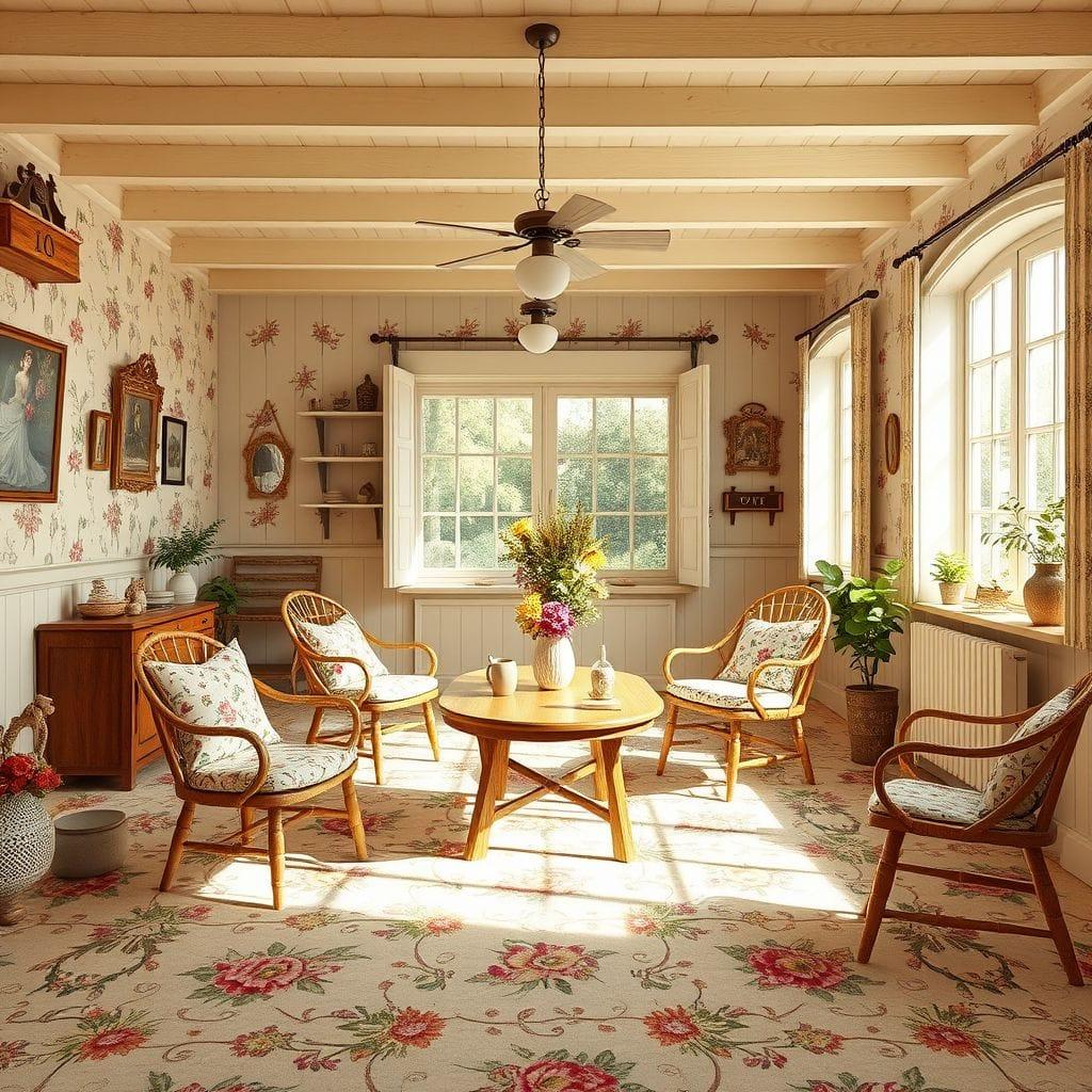 Cottagecore meeting room - AI Generated