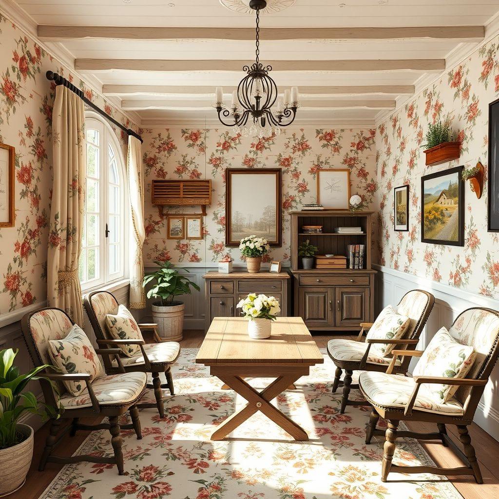 Cottagecore meeting room - AI Generated