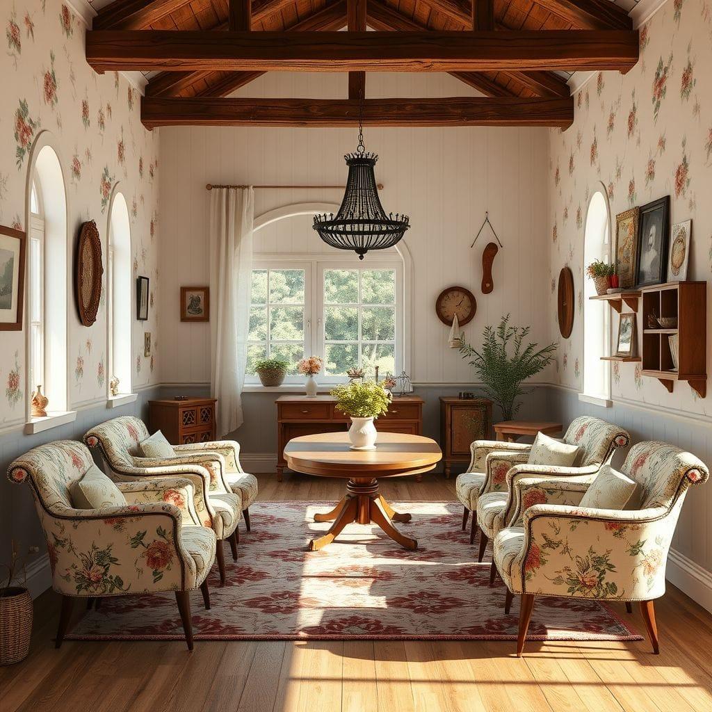 Cottagecore meeting room - AI Generated