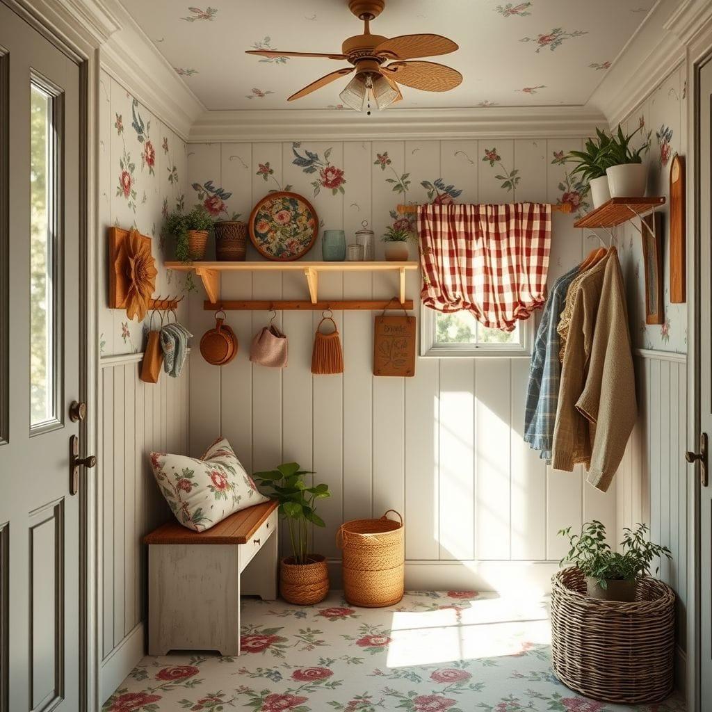 Cottagecore mudroom - AI Generated