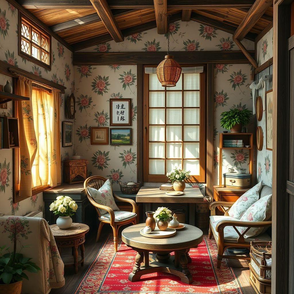 Cottagecore onsen - AI Generated