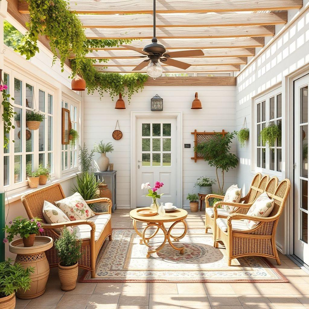 Cottagecore outdoor patio - AI Generated