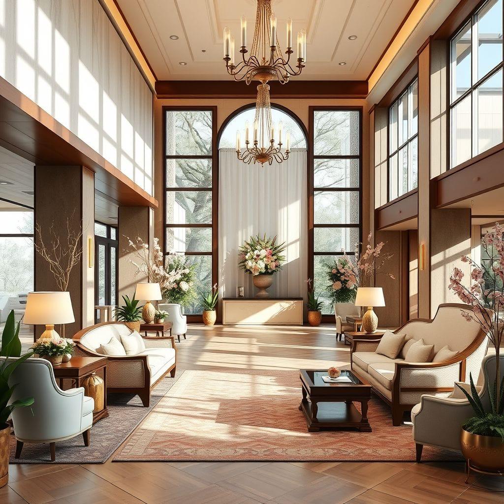 Easter hotel lobby - AI Generated