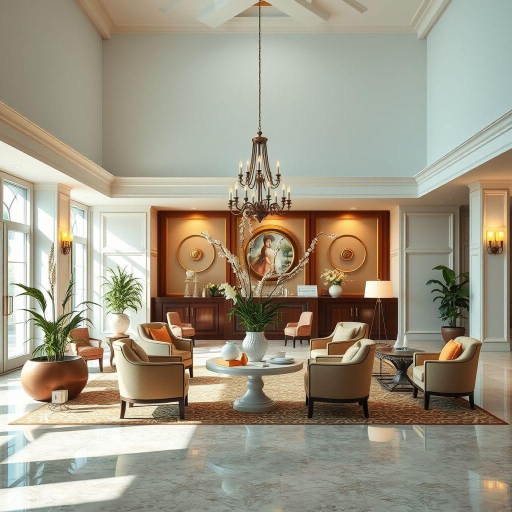 Easter hotel lobby - AI Generated