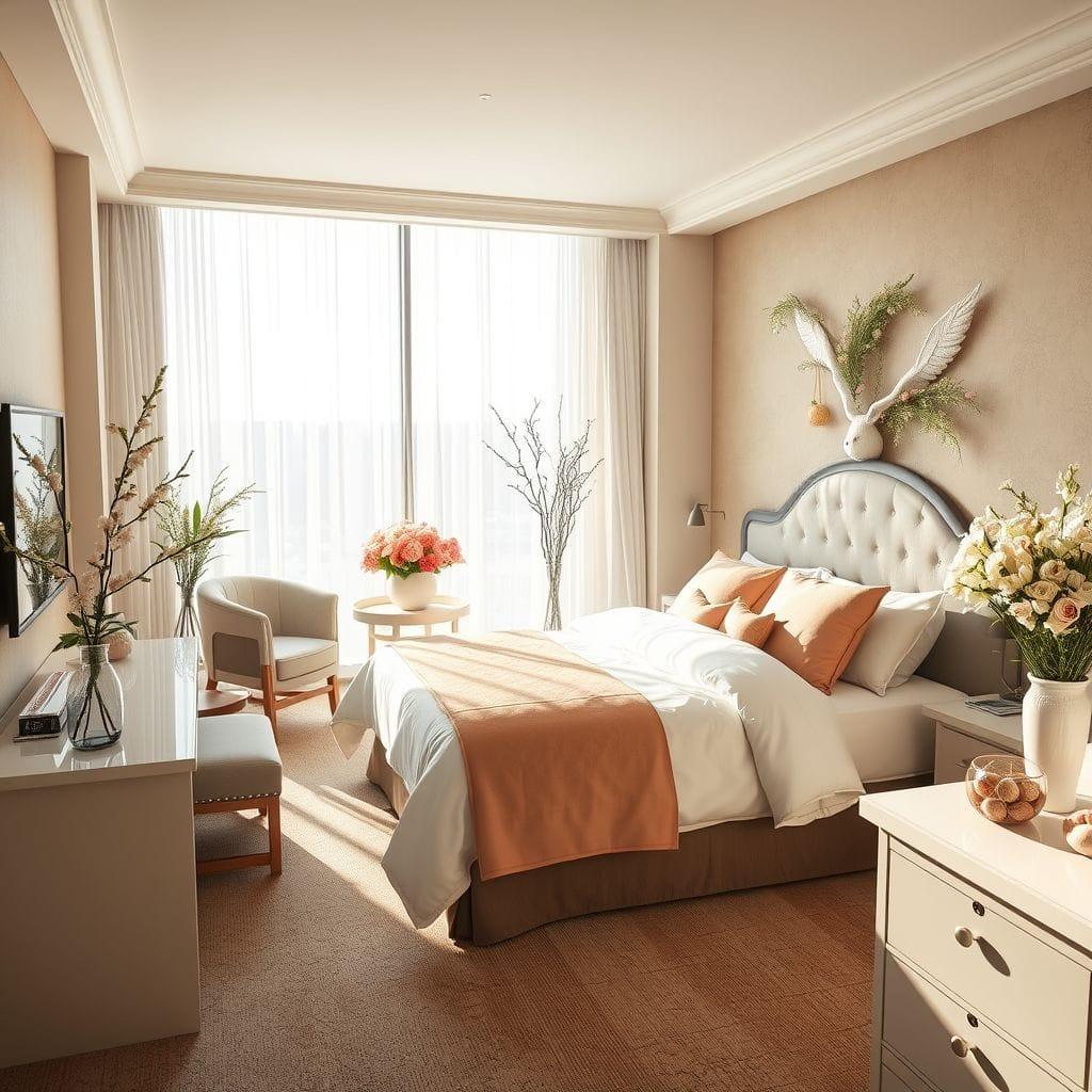 Easter hotel room - AI Generated