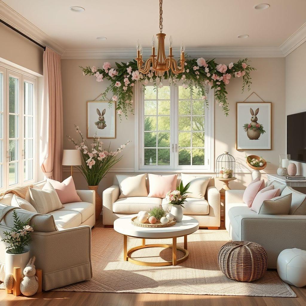 Easter living room - AI Generated