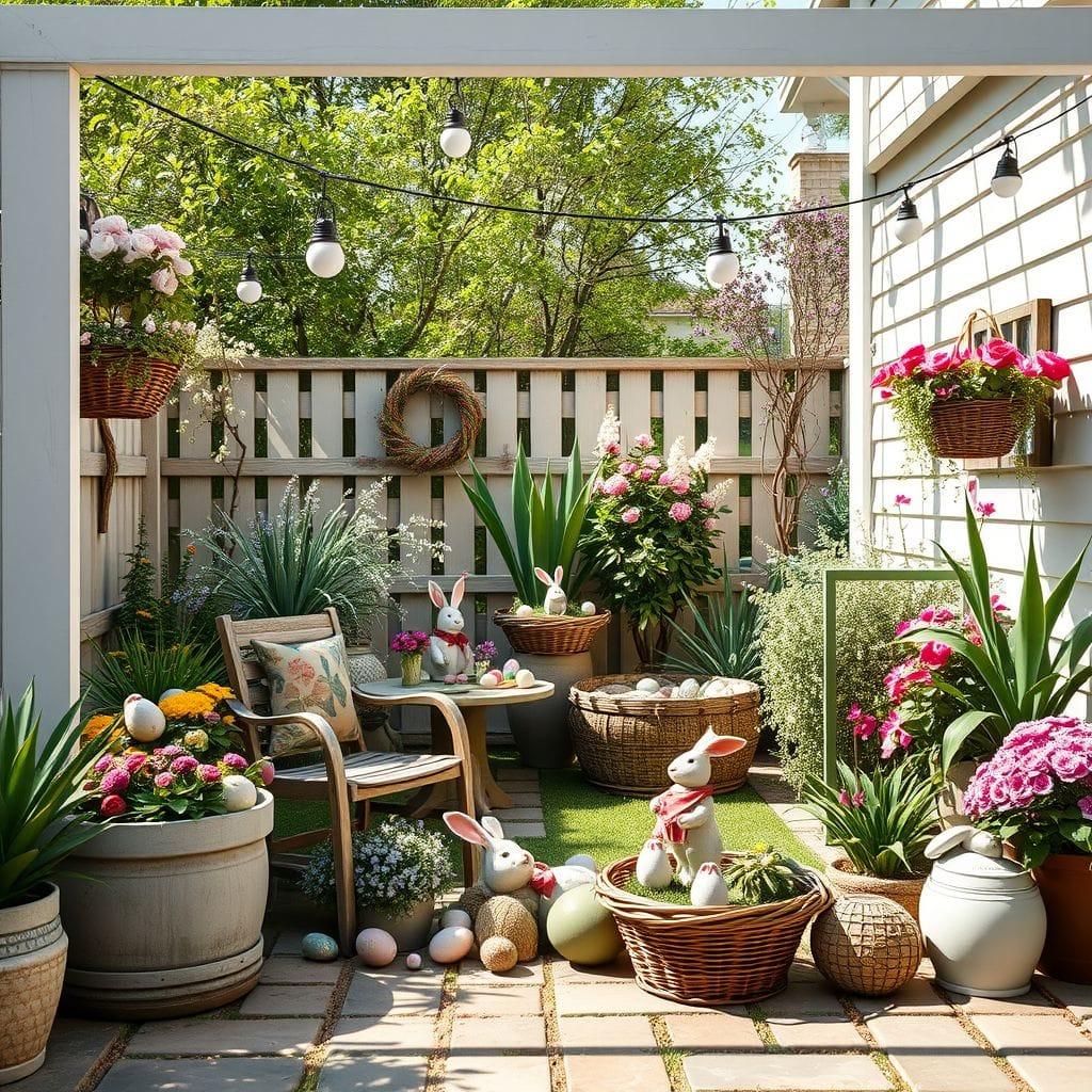Easter outdoor garden - AI Generated