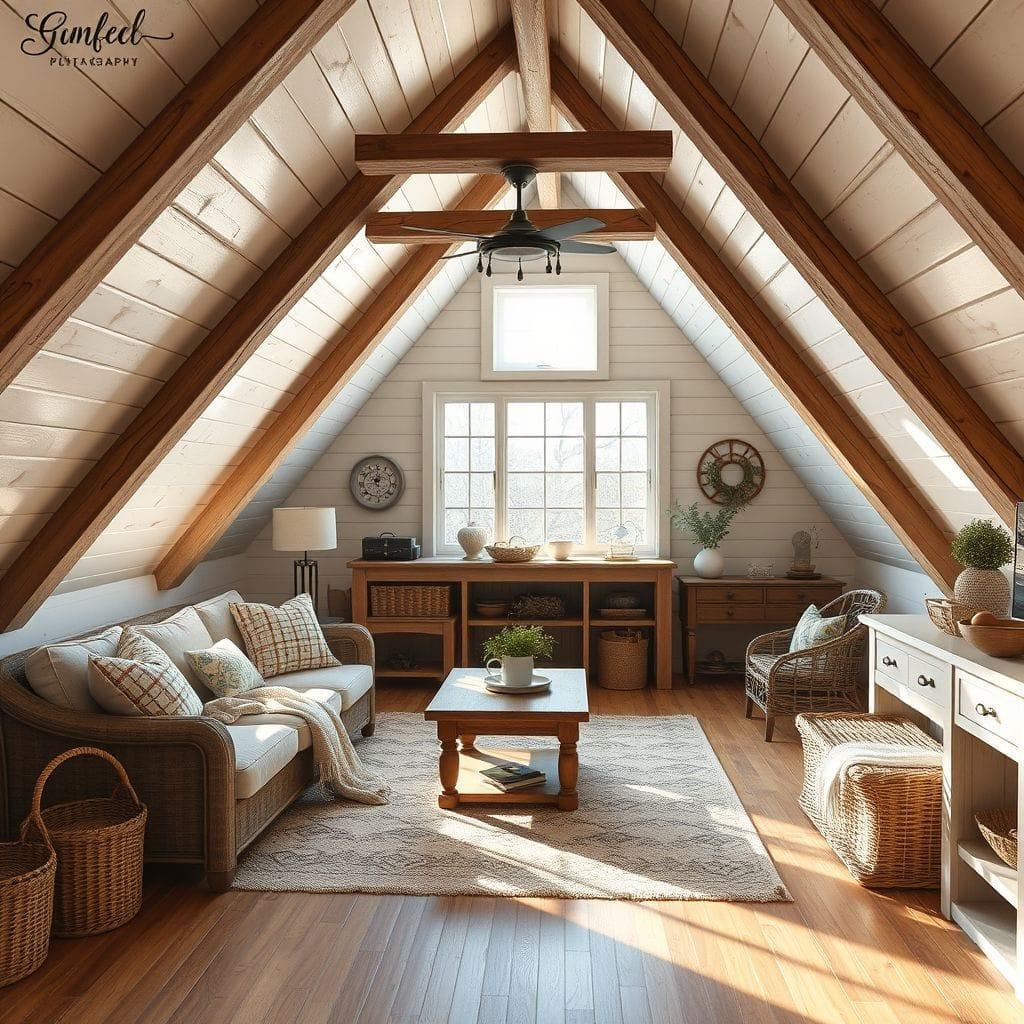 Farmhouse attic - AI Generated