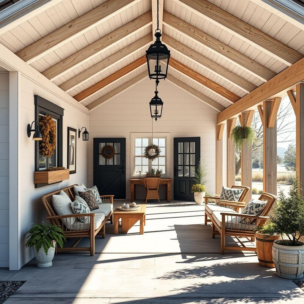 Farmhouse carport - AI Generated
