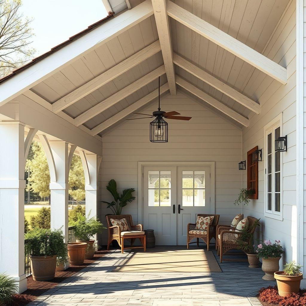 Farmhouse carport - AI Generated