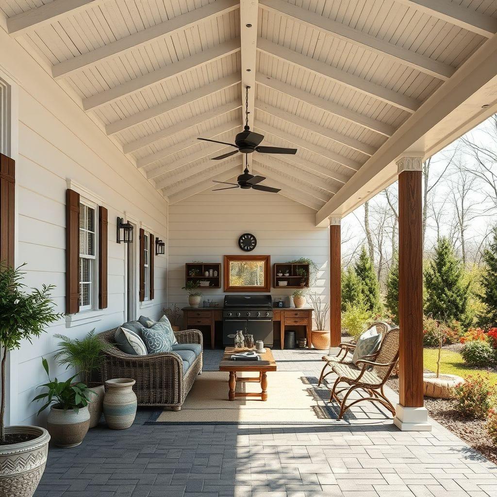 Farmhouse carport - AI Generated