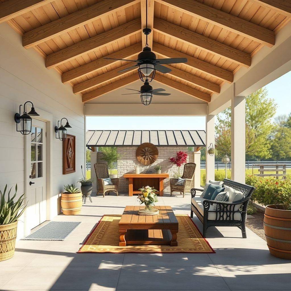 Farmhouse carport - AI Generated