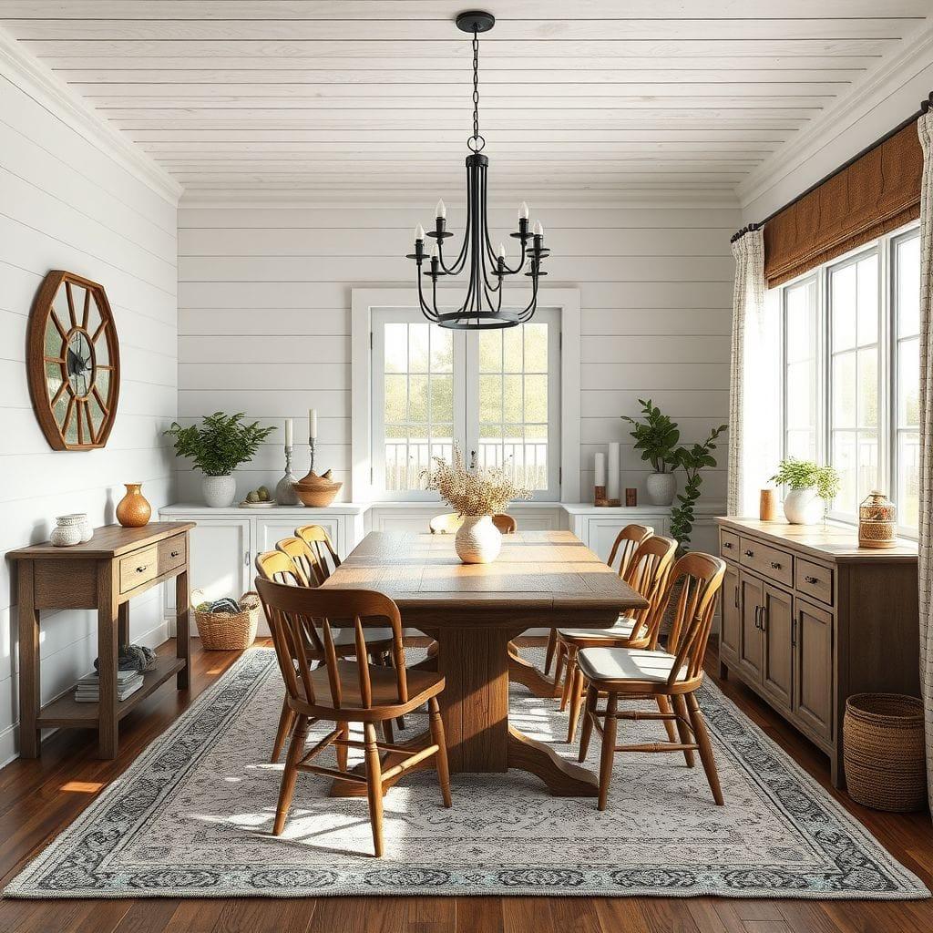 Farmhouse dining room - AI Generated