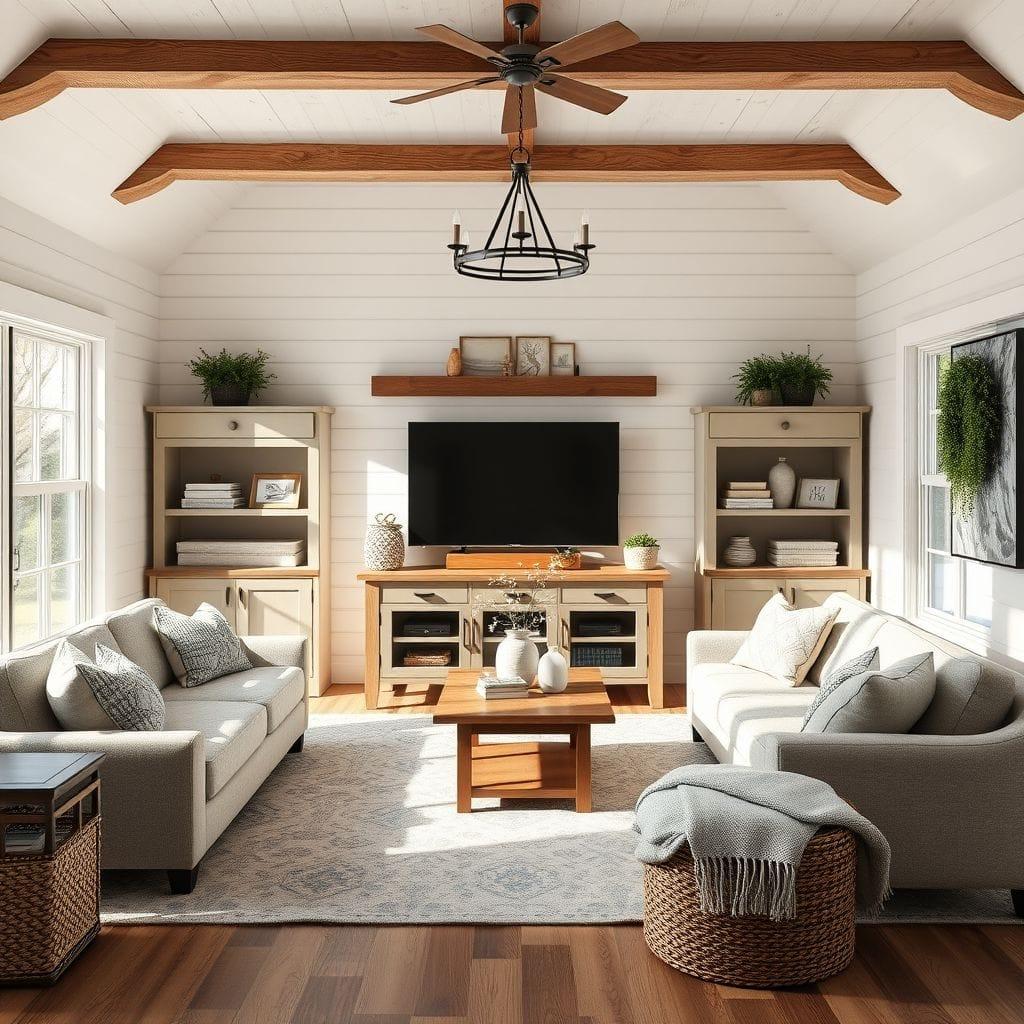 Farmhouse entertainment room - AI Generated