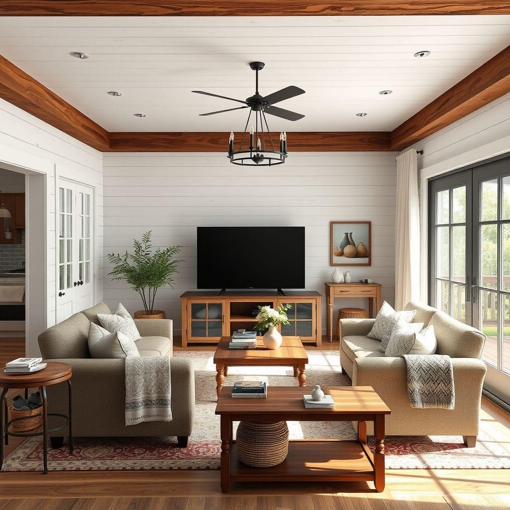 Farmhouse entertainment room - AI Generated