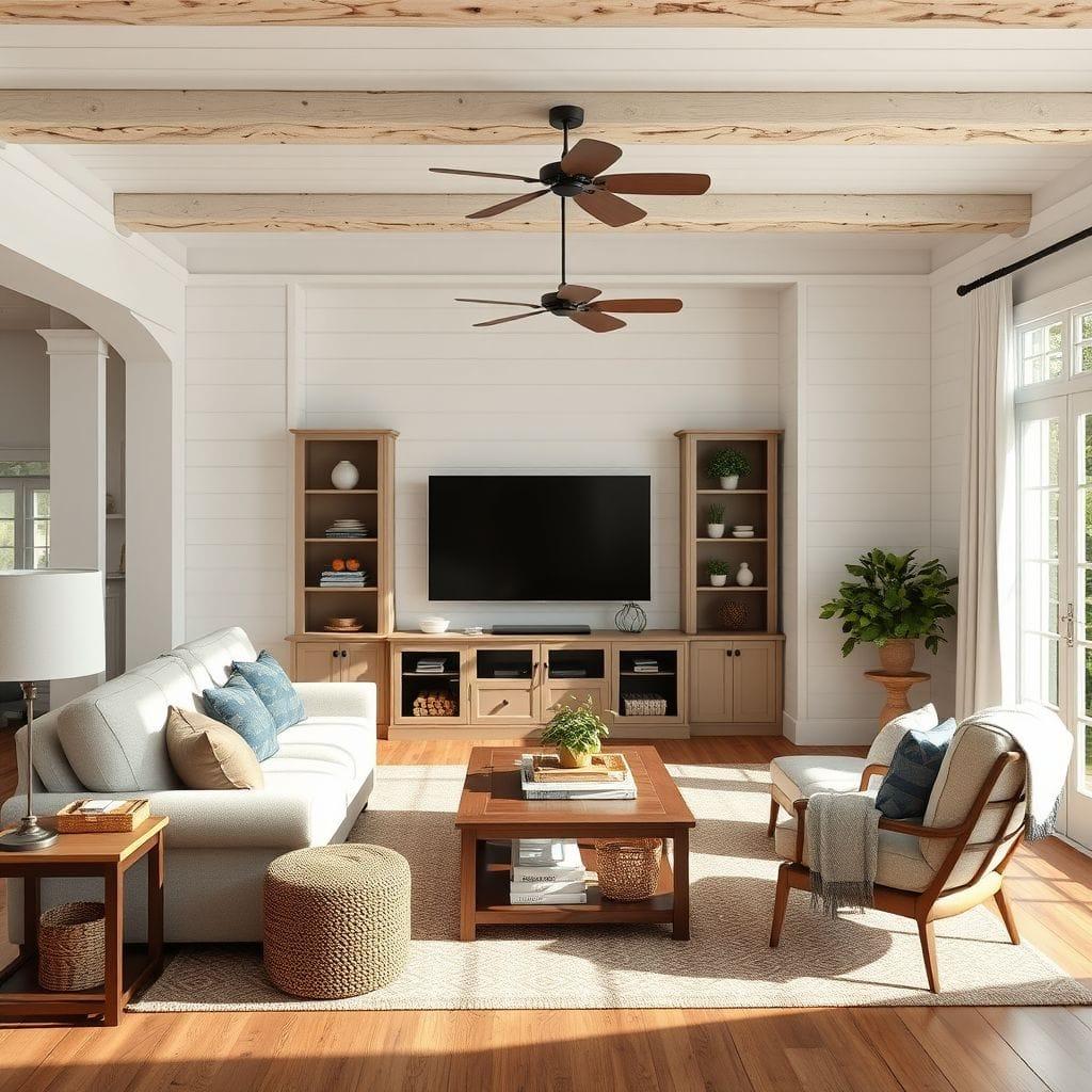 Farmhouse entertainment room - AI Generated