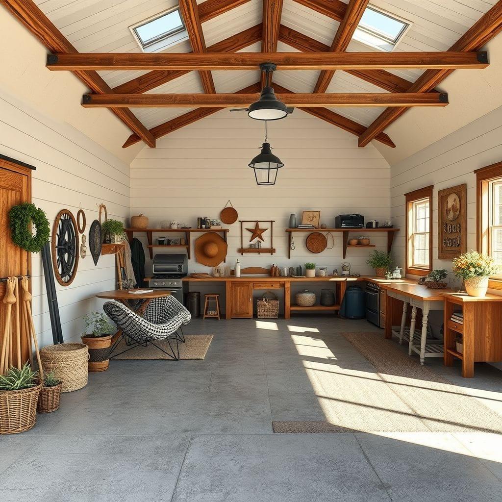 Farmhouse garage - AI Generated