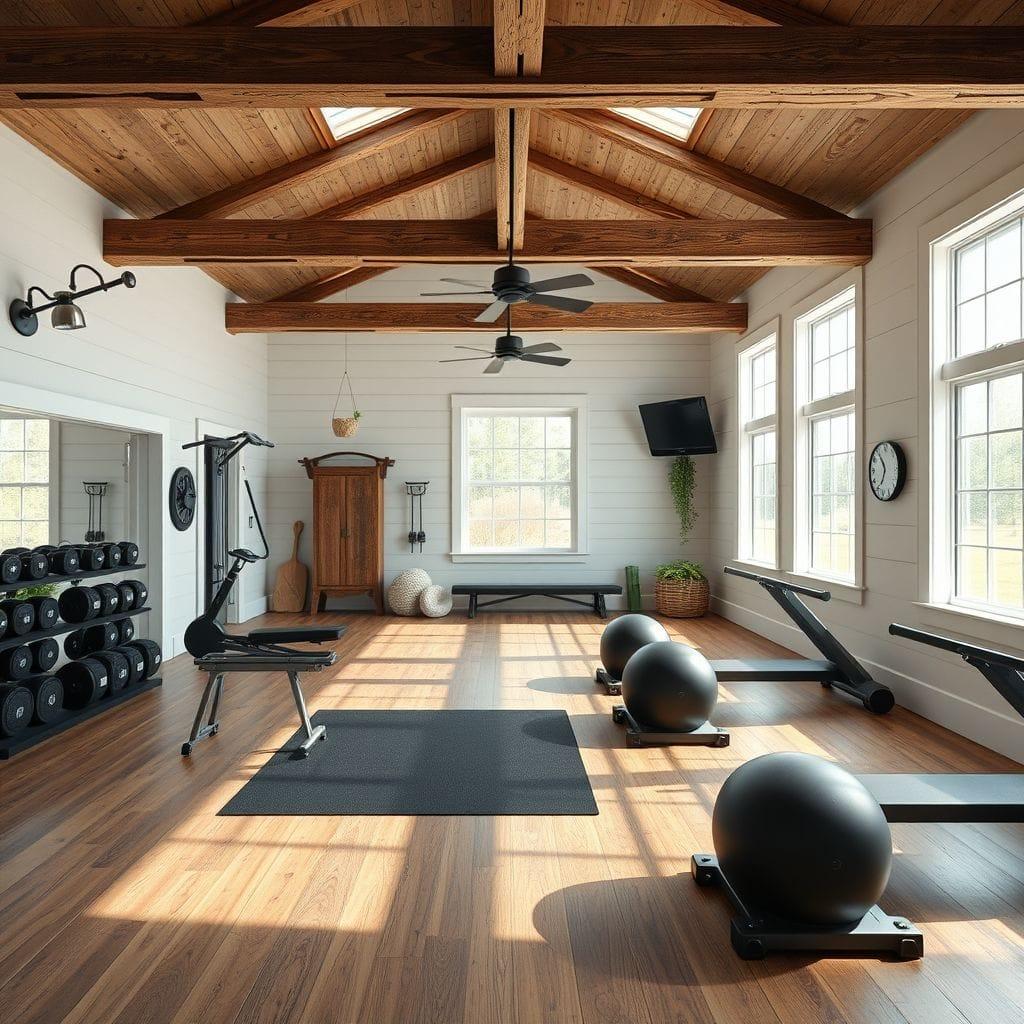 Farmhouse gym - AI Generated