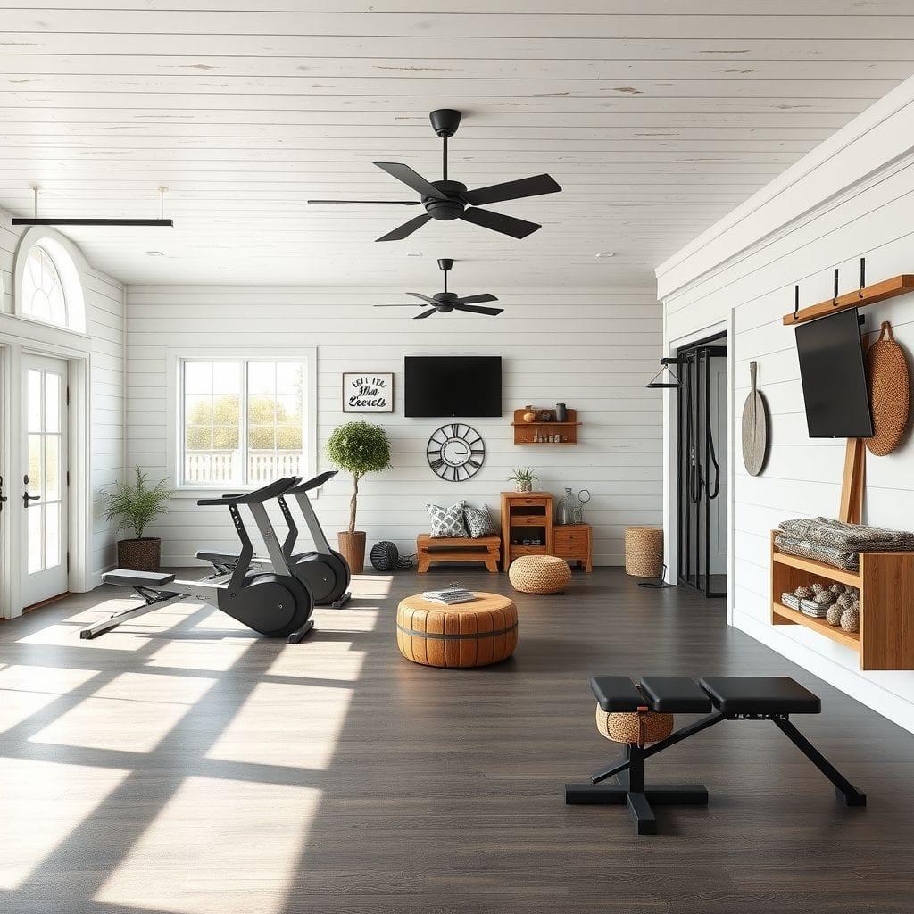 Farmhouse gym - AI Generated