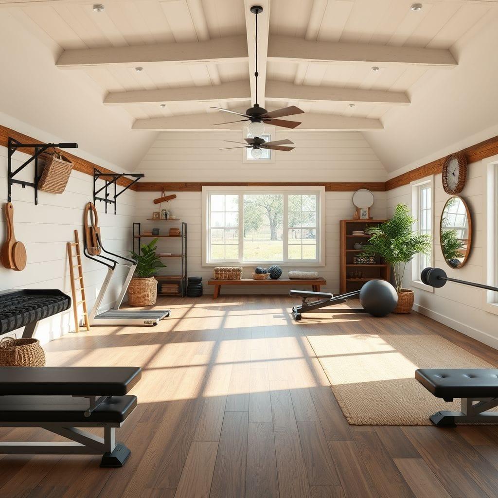 Farmhouse gym - AI Generated