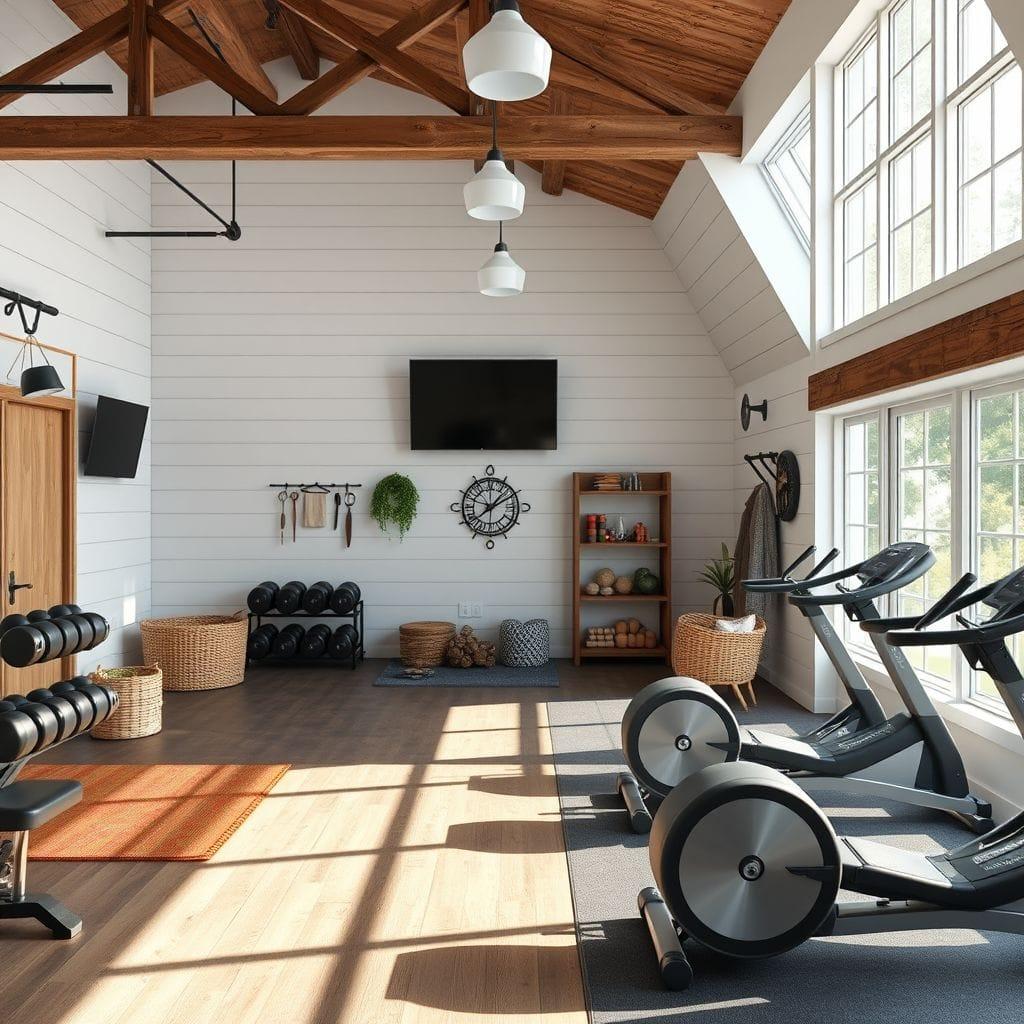 Farmhouse gym - AI Generated