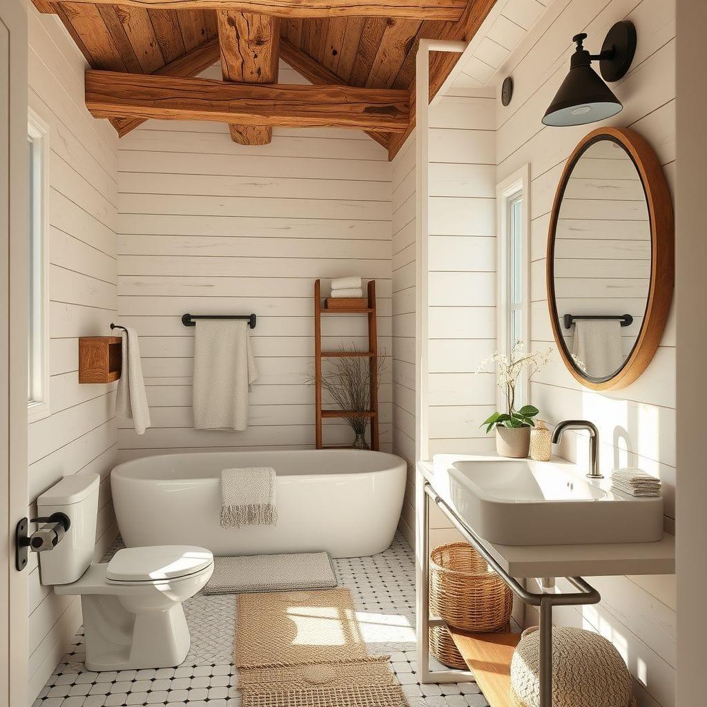 Farmhouse hotel bathroom - AI Generated