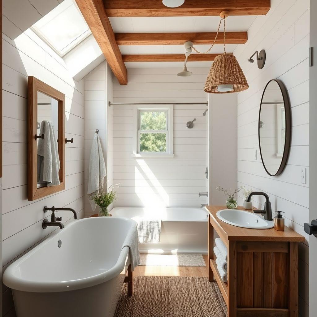 Farmhouse hotel bathroom - AI Generated