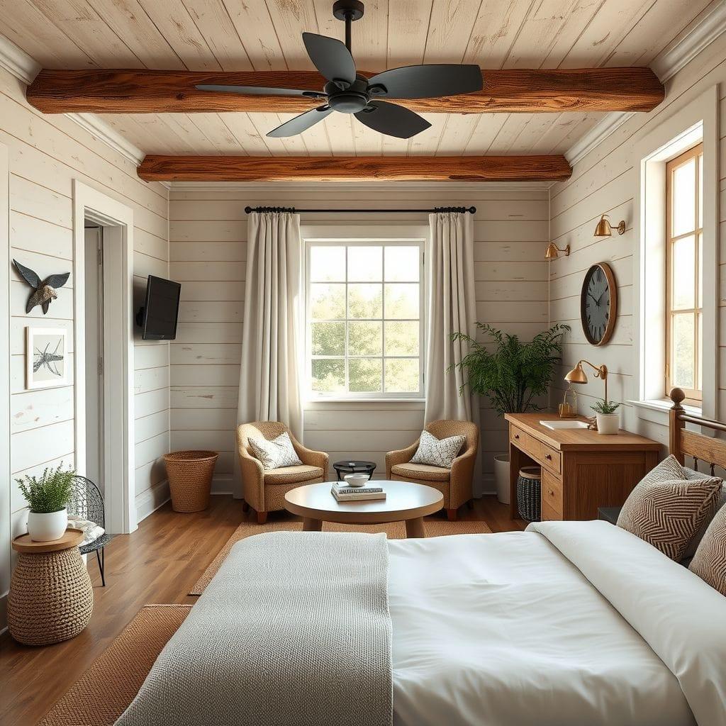 Farmhouse hotel room - AI Generated