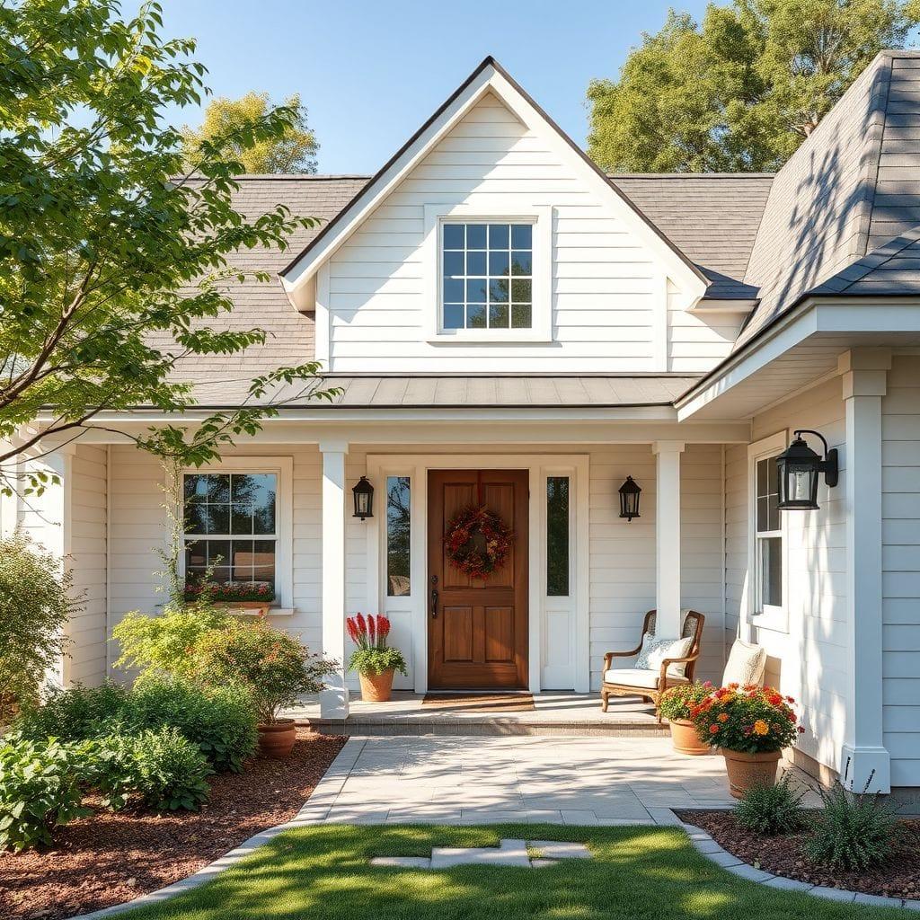 Farmhouse house exterior - AI Generated