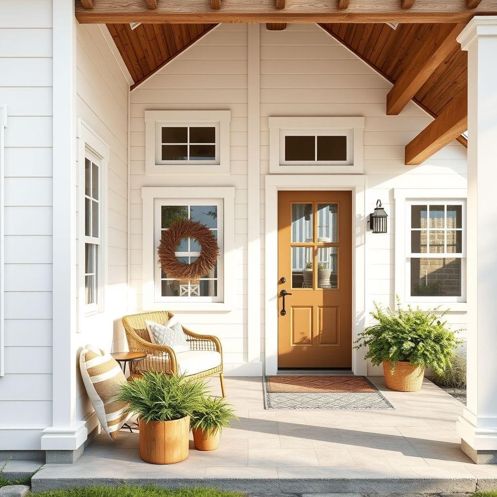 Farmhouse house exterior - AI Generated