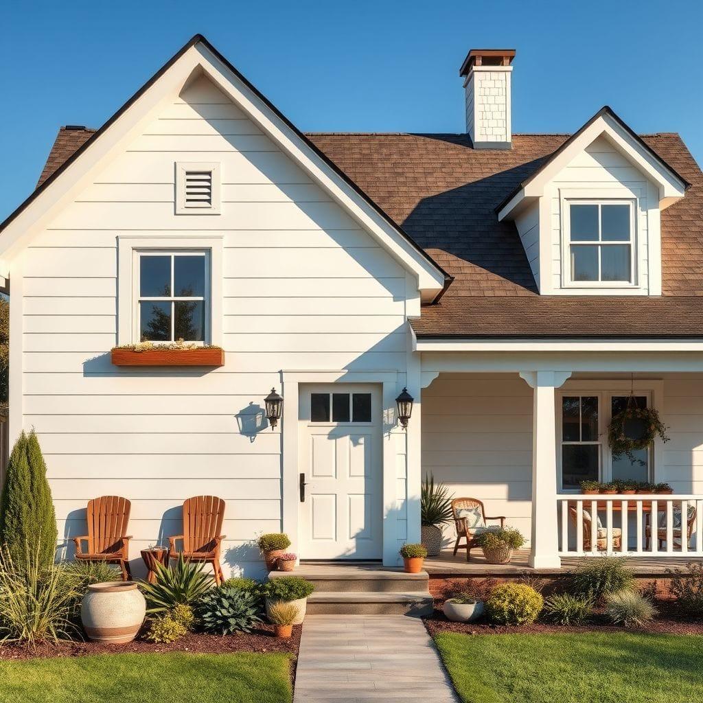 Farmhouse house exterior - AI Generated