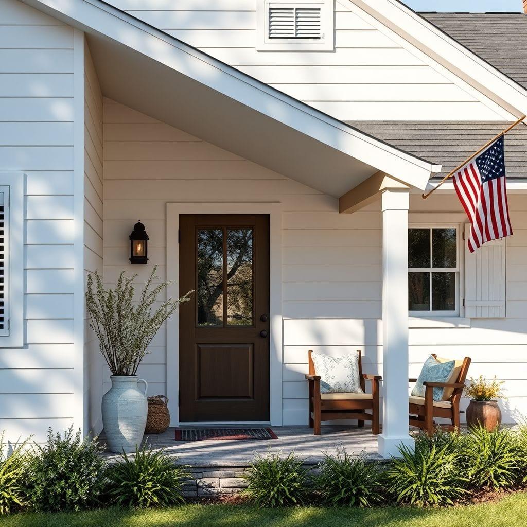 Farmhouse house exterior - AI Generated