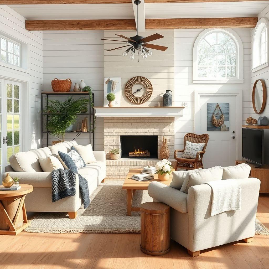 Farmhouse living room - AI Generated