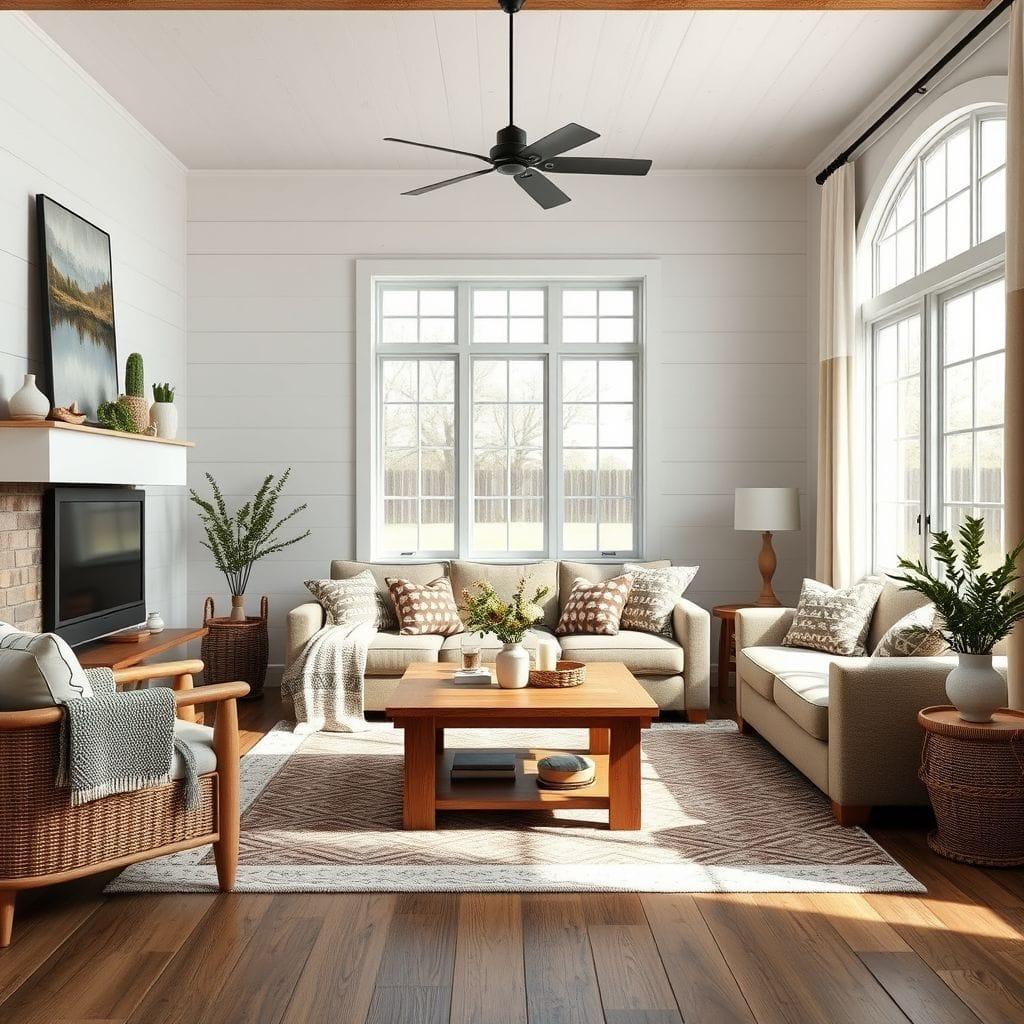 Farmhouse living room - AI Generated