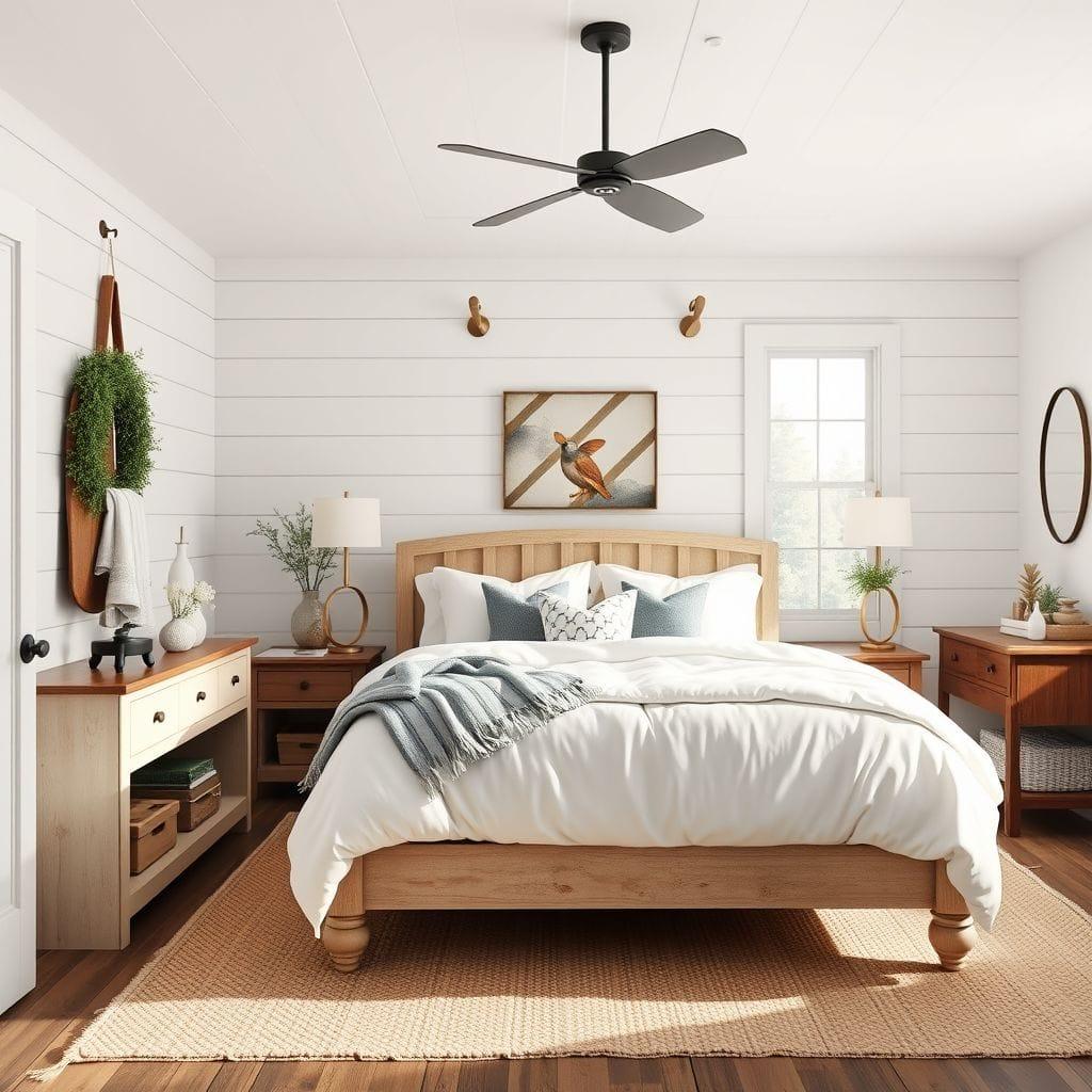 Farmhouse master bedroom - AI Generated