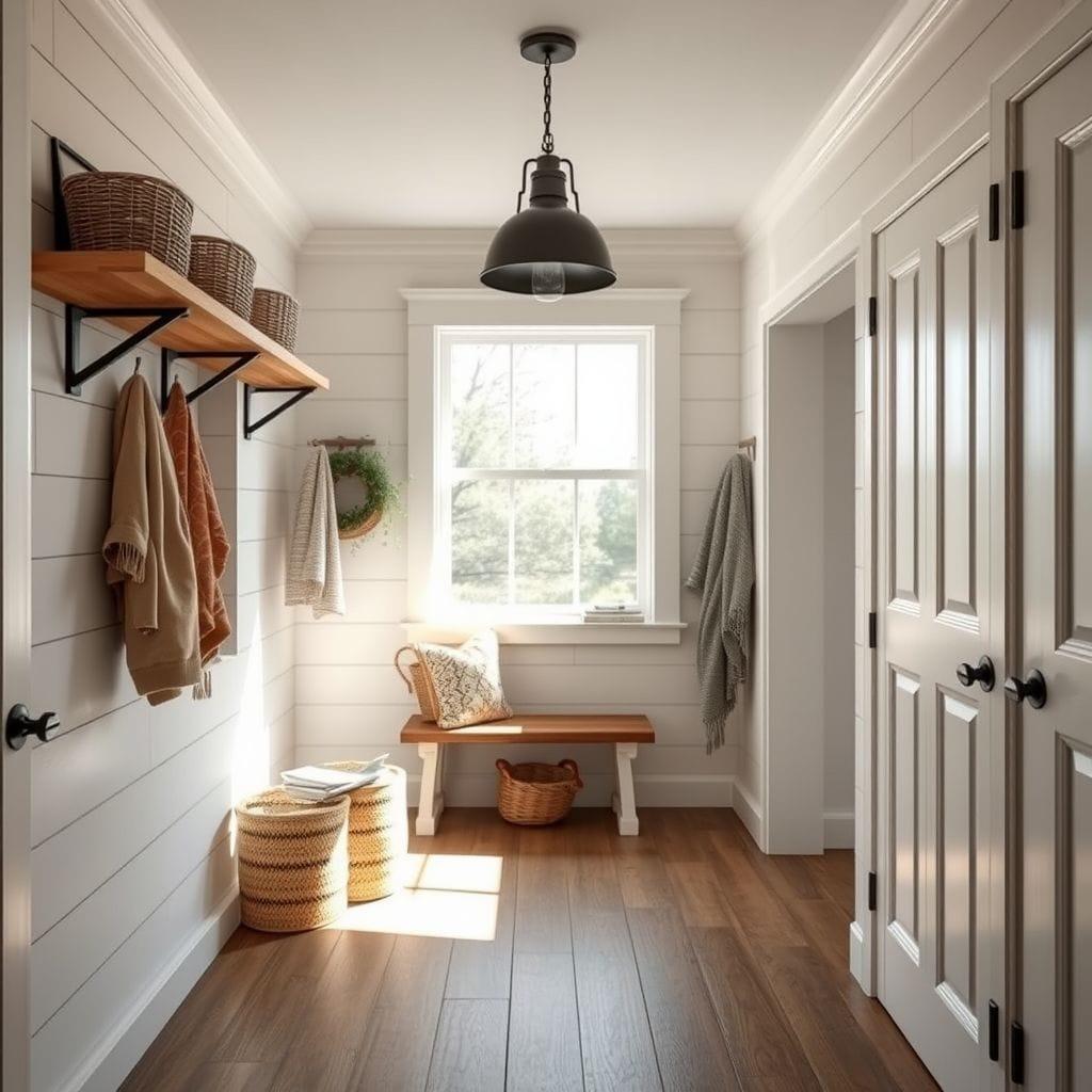 Farmhouse mudroom - AI Generated