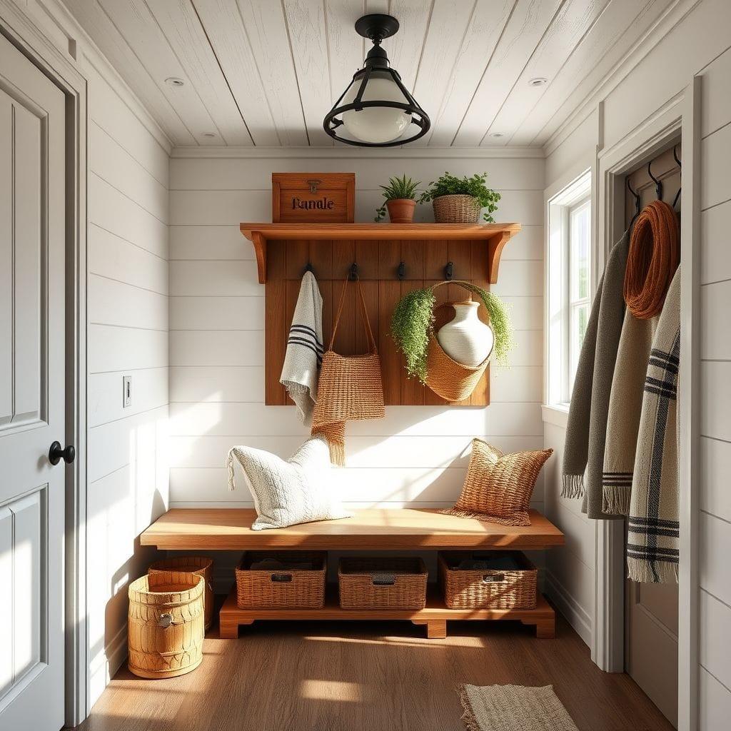 Farmhouse mudroom - AI Generated