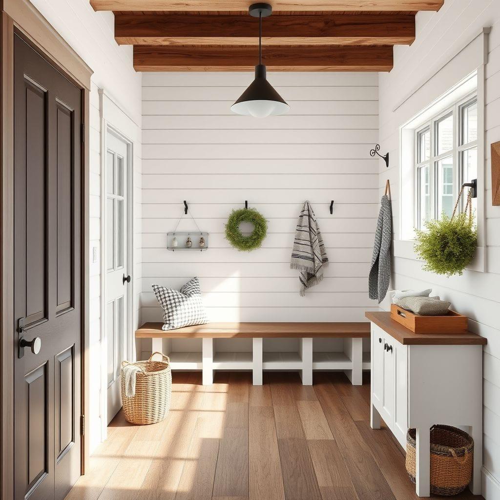 Farmhouse mudroom - AI Generated