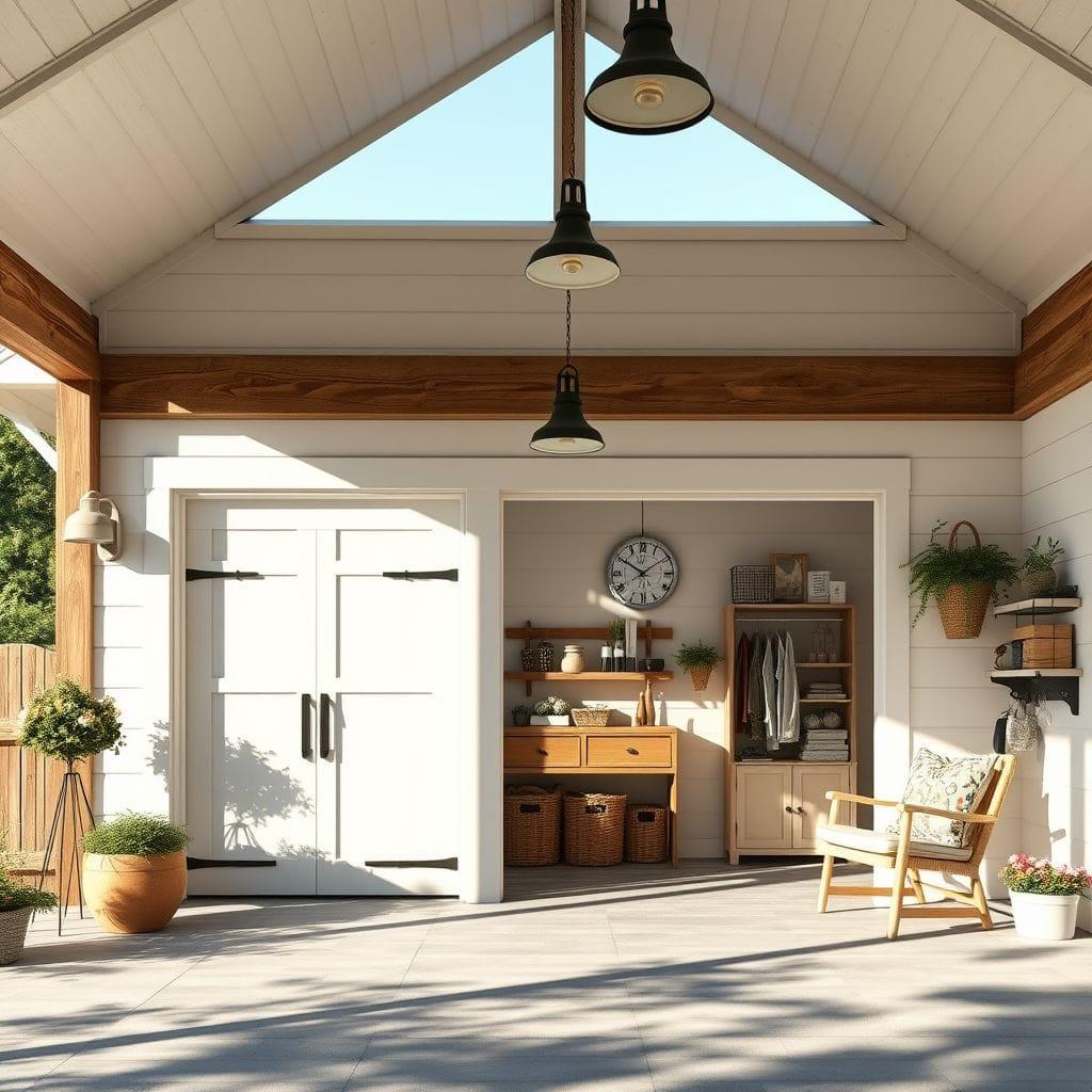 Farmhouse outdoor garage - AI Generated