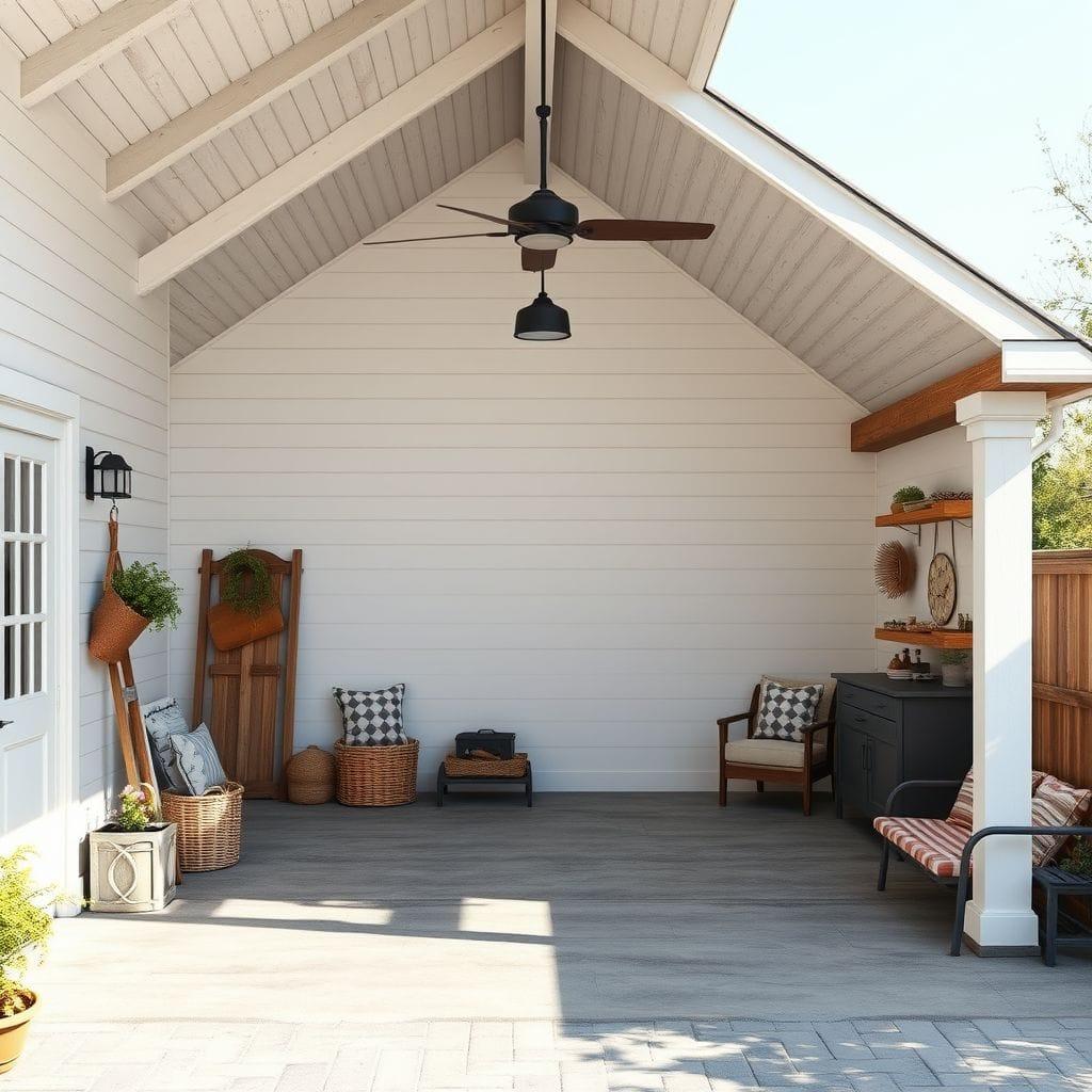 Farmhouse outdoor garage - AI Generated